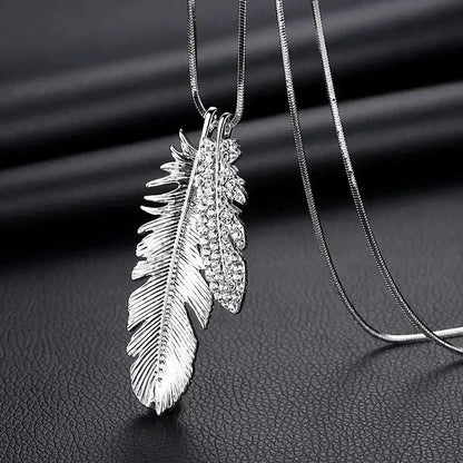 New Arrival Long Necklaces for Women 2024 Fashion Gray Crystal Choker Collier Femme Statement Necklaces & Pendants Accessories